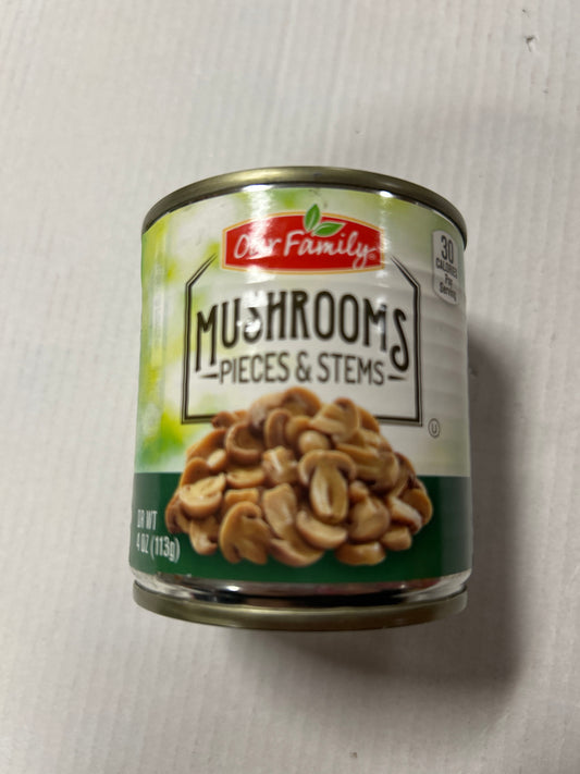 Our Family Mushrooms Pieces and Stems