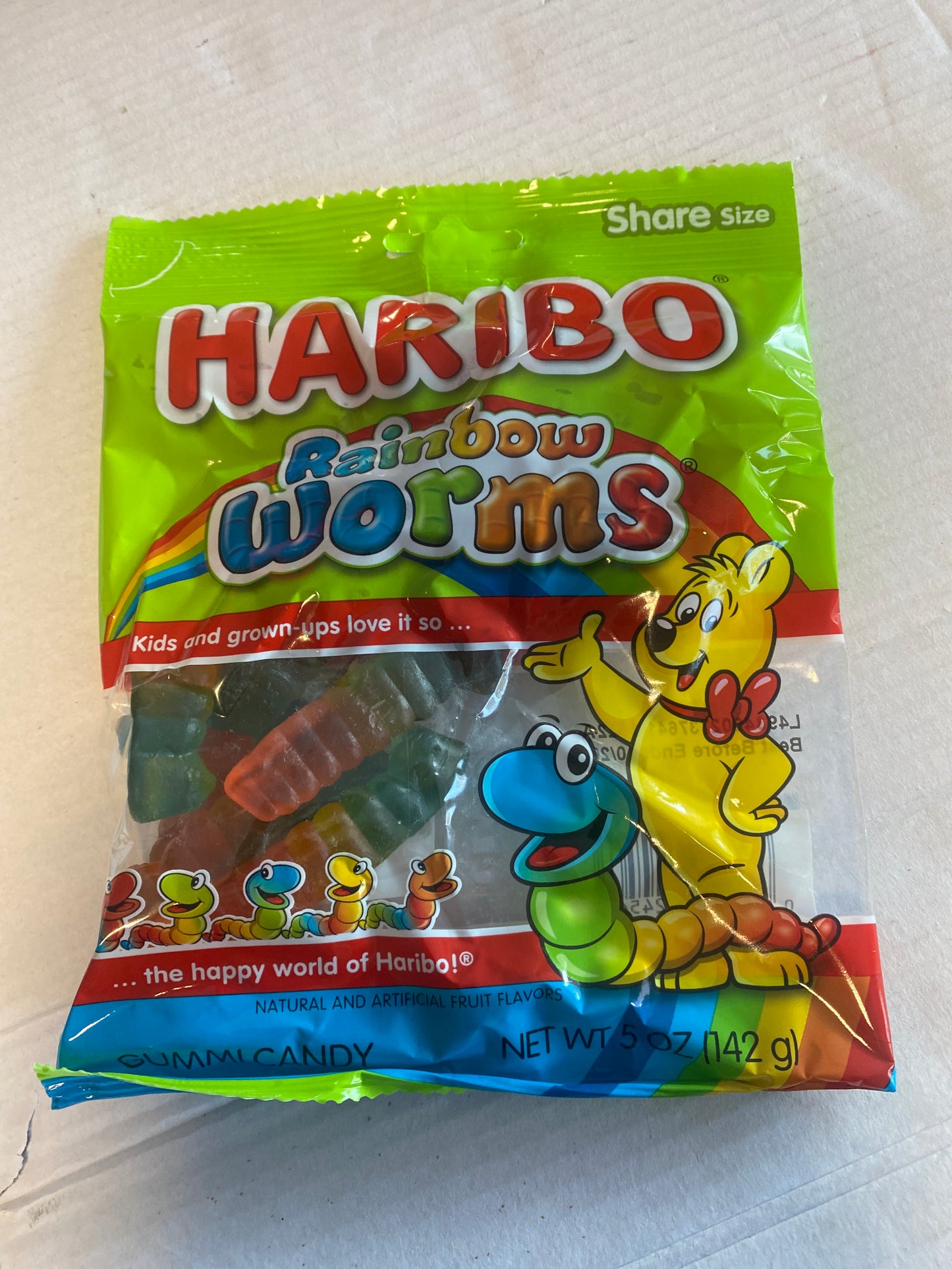 Haribo Rainbow Worms 5oz