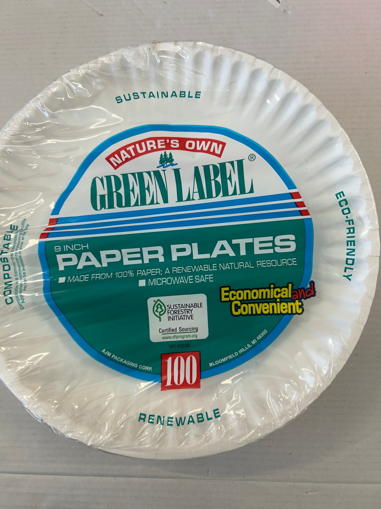 Green Label Paper Plates