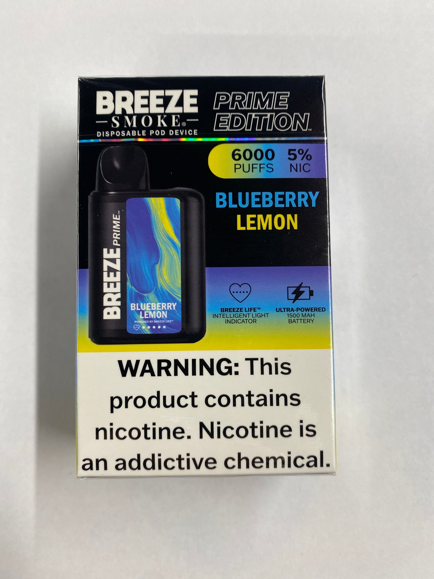 Breeze Prime Blueberry Lemon 6000 Puffs 5%nic