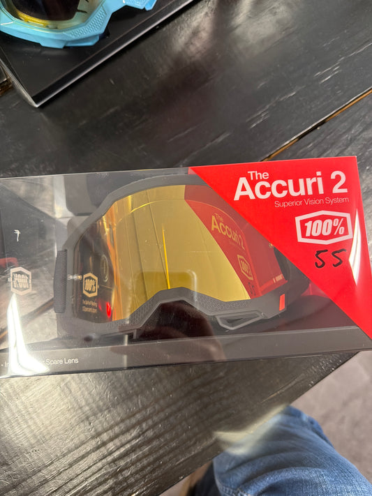 100% Accuri 2 goggle borego true gold lens