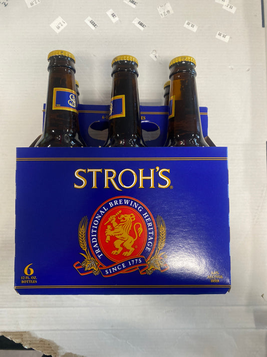 Strohs 6pk bottles 12oz