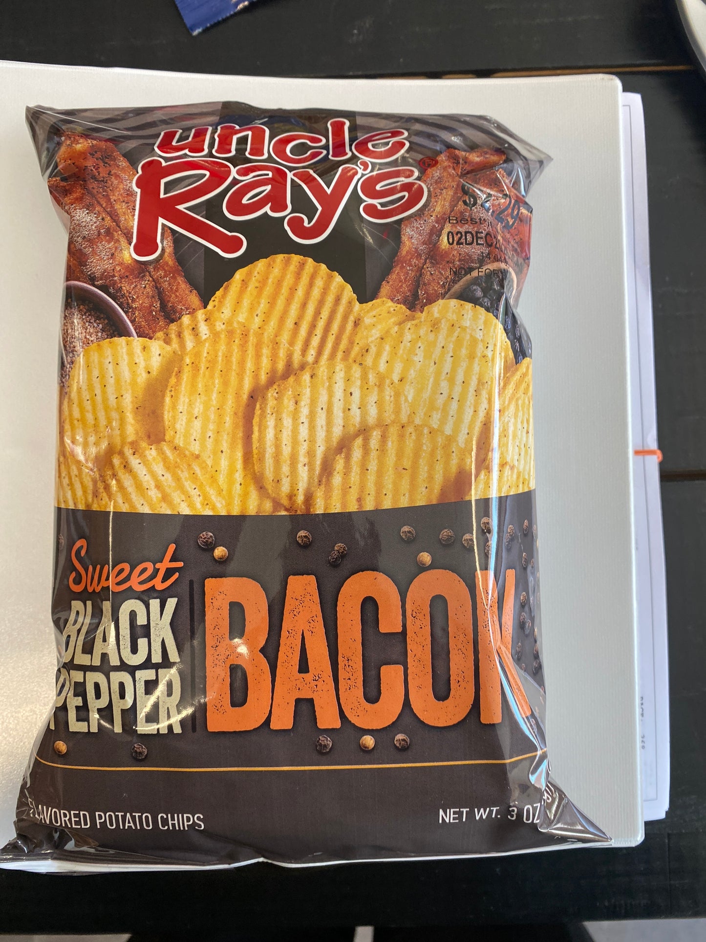 Uncle Rays Sweet Black Pepper Bacon 3oz