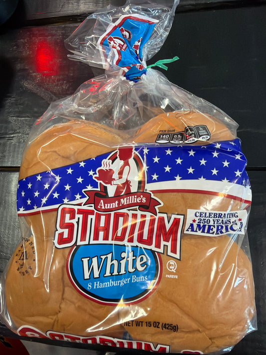 Aunt Millie’s Stadium white hamburger buns 8pk