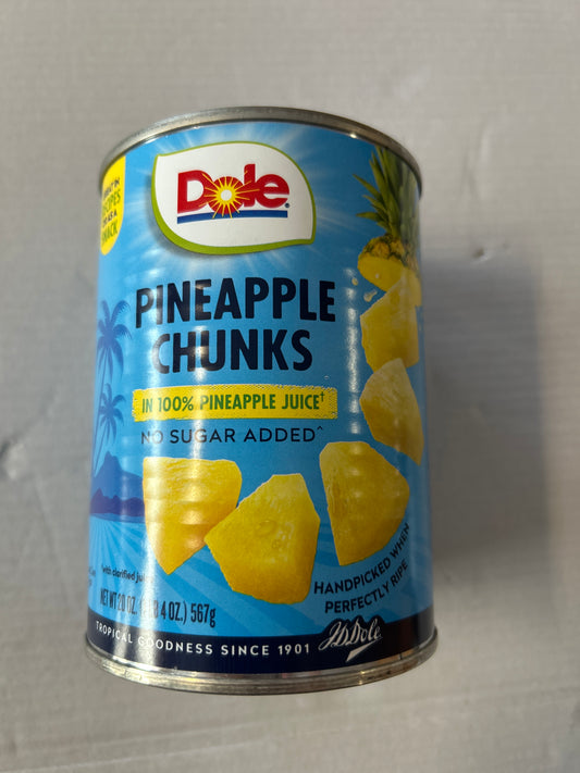 Dole Pineapple Chunks 20oz can