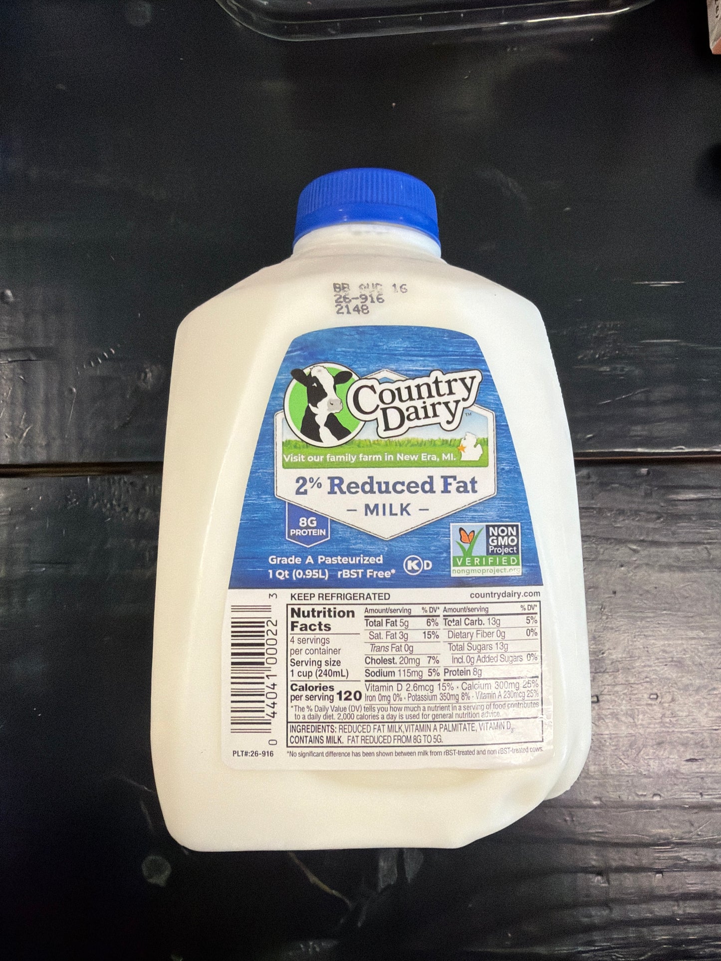 Country Dairy 2% milk 1qt