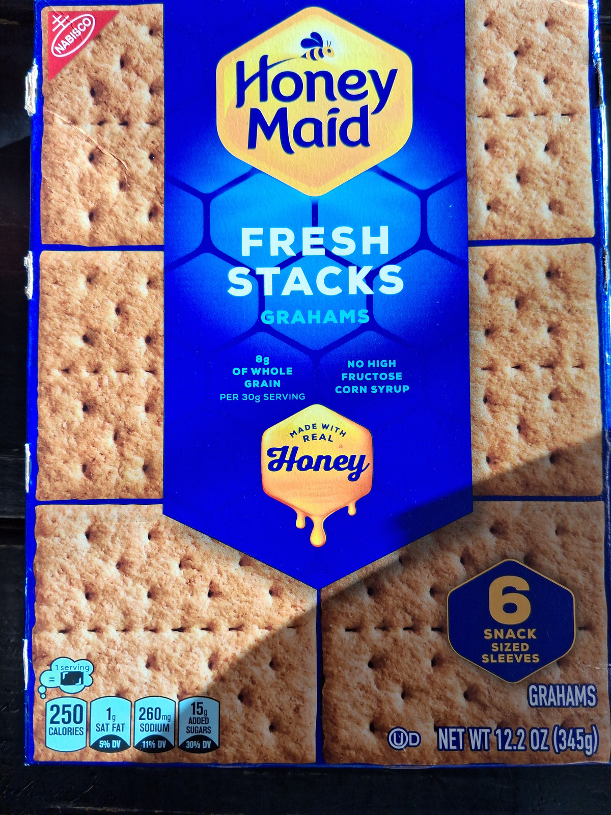 Honey maid fresh stacks grahams 12.2oz