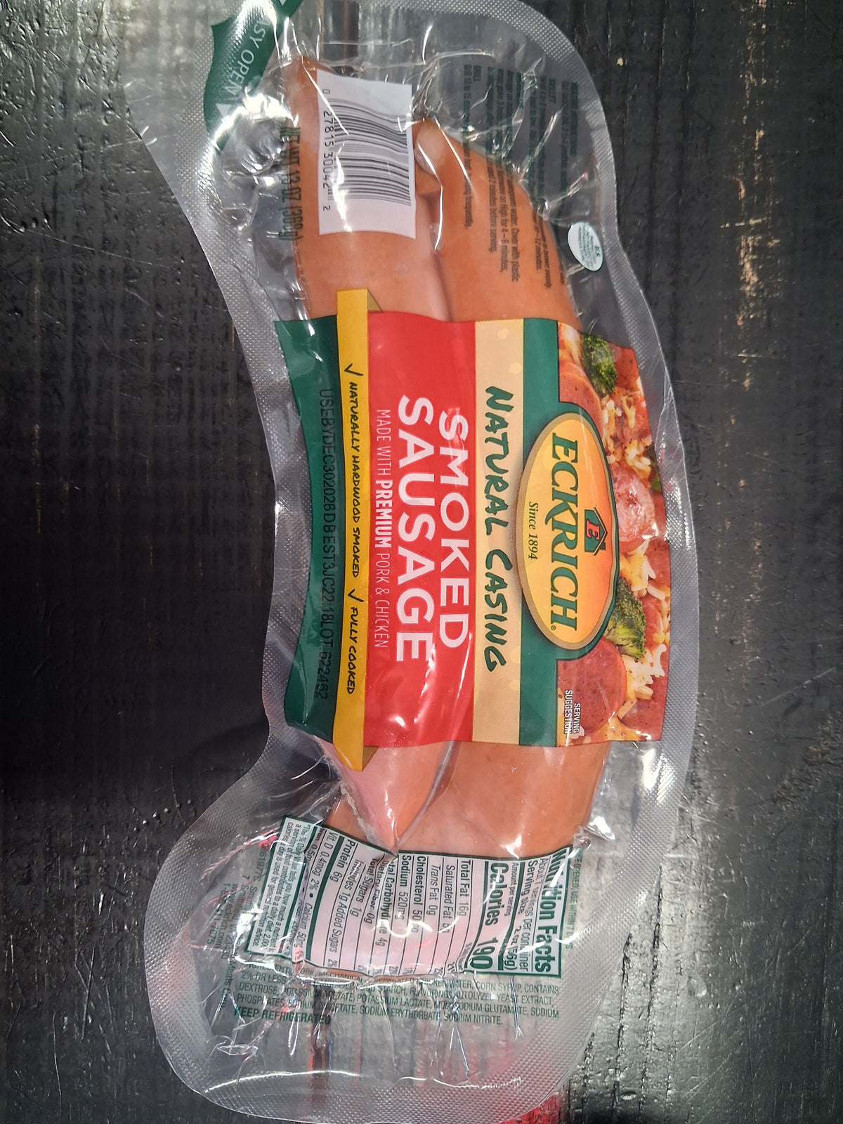 Eckrich smoked sausage 13oz